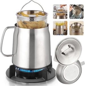 2L Stainless Steel Oil Filter Pot Bacon Grease Saver Strainer Large Capacity - Picture 1 of 1