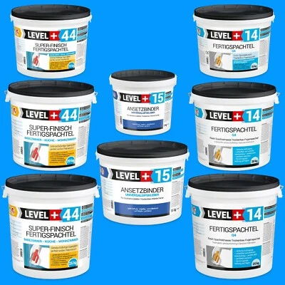 LEVEL+ Fertigspachtel Super Finish Glätt Fugen Spachtel Masse Ansetzgips Gipskleber Z06