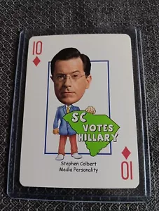 Stephen Colbert Playing Card Ten Of Diamonds Democrat Rare Card - Picture 1 of 2