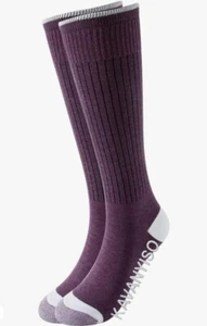 Kids Knee High Non Slip Socks Soft Cotton Skin-friendly Striped, Purple 6-10 Yrs - Picture 1 of 6