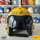 THE BLUE ANGELS HGU-33 KASK LOTNICZY REKWIZYT FILMOWY PILOT LOTNIK USN CHROM + PRZYPINKA