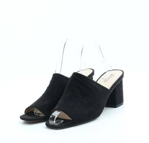 Dunnes Womens Black Suede Mule Heel UK 5 EU 38 - Picture 1 of 12