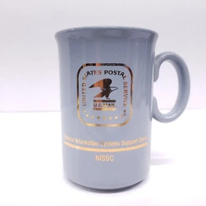 US Mail NISSC Blue w/ Gold Trim Coffee Mug Raleigh, NC Made In England - Picture 1 of 8