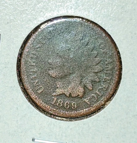 KEY DATE  1869 Indian Head Cent Good Condition - b Cover