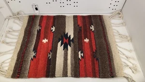 Vintage Native American Hand Woven Wool Table Topper Southwest Placemat 18"x13" - Picture 1 of 14