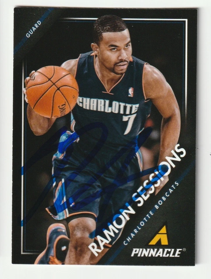 Tarjeta firmada por Ramon Sessions 2013-14 Panini Pinnacle #92 Auto Bobcats certificado de autenticidad de la NBA Foto 1 de 1