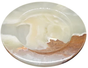 Vintage Green Onyx Hand Carved Plate, Serving Plate, Decoration Plate, 10" - Picture 1 of 10