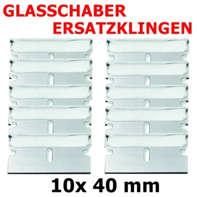 Glasschaber 40mm Ersatzklingen Rasierklingen mit Bund Klingen Schaber 10 Stück