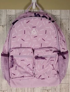 Reebok Sienna Backpack Lavender Lily - Locker Fit Size - Padded Back - NEW - Picture 1 of 10