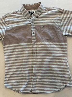 Zoo York Button Down Shirt Mens Extra Large Urban Stripe Pocket Logo Collared - Image 1 of 4