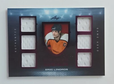 2023 Leaf in the Game Used Gear Purple Eric Lindros /35 Philadelphia Flyers - Image 1 of 2