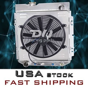 3Row Full Alum Radiator Shroud Fan For 1960-1966 61 62 Ford Mustang Comet Falcon - Bild 1 von 8