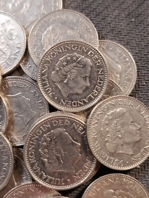 1972 NEDERLAND 1 Gulden JULLIANA KONINGIN DER NEDERLANDEN COIN - Frete Grátis. - Imagem 1 de 4