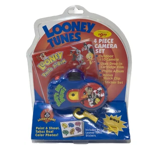 NEW SEALED Looney Tunes 110 Point and Shoot 4 Piece Camera Set Belt Clip & Album - Picture 1 of 15