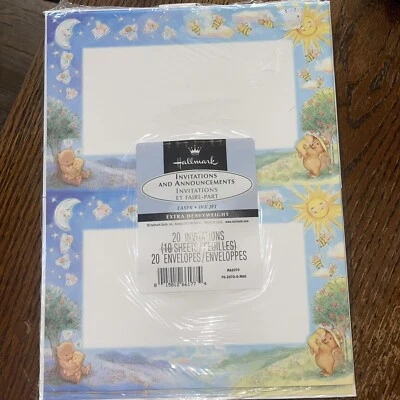 20 Printable Hallmark Baby Shower Invitations/Announcements with Envelopes NOS - Image 1 of 4