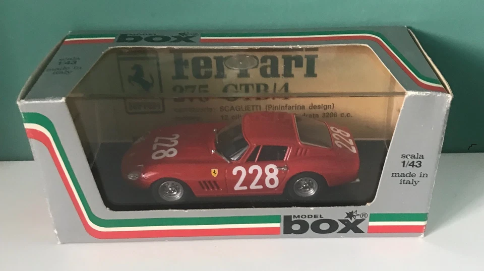 Die cast 1/43 Modellino Auto Model Box FERRARI 275 GTB/4 TARGA FLORIO 1966 - Immagine 1 di 1