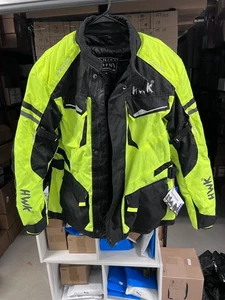 Nueva Chaqueta de Motocicleta HWK Blindada Seguridad Negra y Florente Talla L - Imagen 1 de 2