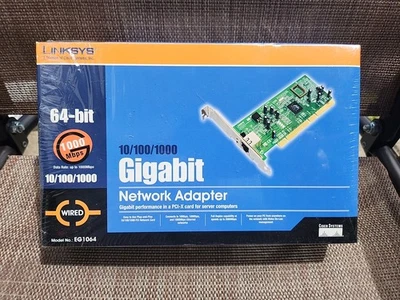 LINKSYS 10/100/1000 Gigabit PCI Network Adapter pci-X CARD, # EG1064 NEW SEALED - Image 1 of 4