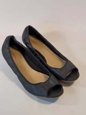 Mocasines cómodos Croft & Barrow para mujer 9,5 tacón de cuña negros sin cordones  Foto 1 de 4