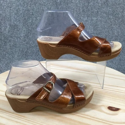 Sandalias Dansko Mujer 38 Marrón Sela Plataforma Deslizables Cuero Comodidad 9802162200 Foto 1 de 4