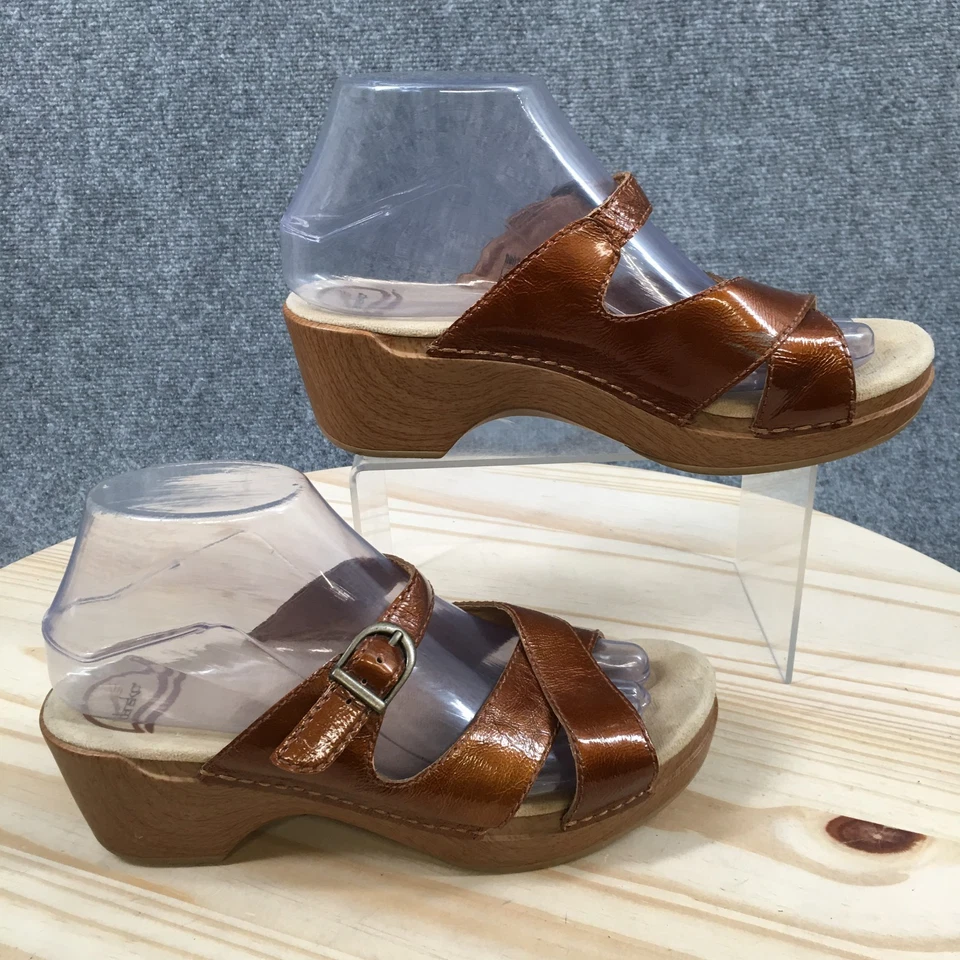 Sandalias Dansko Mujer 38 Marrón Sela Plataforma Deslizables Cuero Comodidad 9802162200 Foto 1 de 4