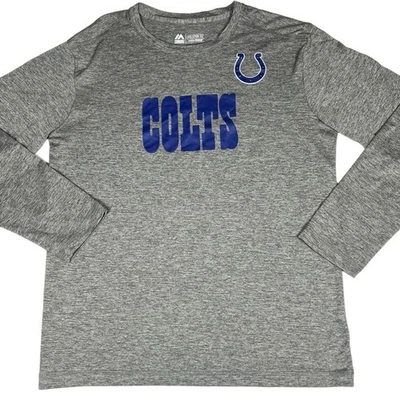 Majestic Indianapolis Colts NFL длинным рукавом серый спортивная рубашка мужская - Изображение 1 из 4