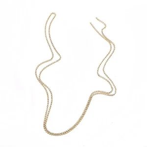 Collana Elegante in Lega Sottile con Micro Cristalli Quadrati Intarsiati - Picture 1 of 3