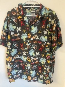 Rare Disney Pixar Fest Button Up Shirt Toy Story Cars Incredibles Up Size Large - Picture 1 of 24