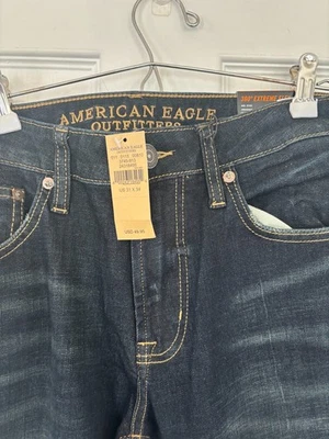 Pantalones de mezclilla para hombre American Eagle Flex Bootcut azul oscuro talla 31/34 nuevos con etiquetas Foto 1 de 3