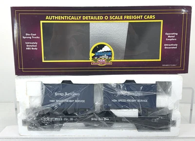 MTH Premier 20-90002D Nickel Plate Road Flat Car w (2) 20’ Trailers #2004 O New - Image 1 of 4