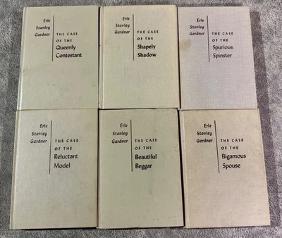ERLE STANLEY GARDNER hardcover books Perry Mason crime mystery novels lot 6 - Image 1 of 3
