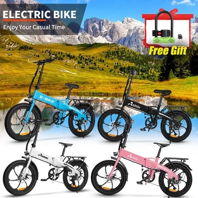 E-Bike 20" Electric Bike for Adults 850W Motor City Bicycle Commuter Ebike US - Image 1 of 4