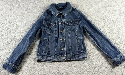 Chaqueta vaquera azul abotonada manga larga Cherokee para niñas talla M 7-8 Foto 1 de 4