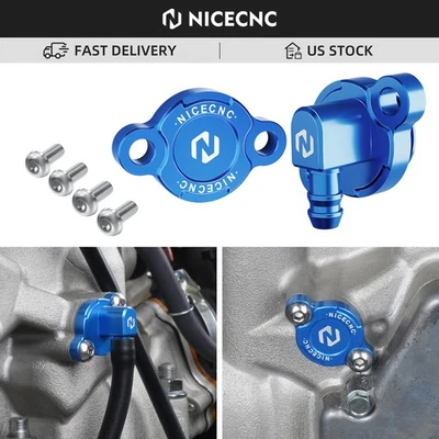 Para Yamaha YZ250 YZ250X 1999-2023 Cilindro Potencia Válvula Soporte Montaje Cubierta Azul Foto 1 de 4