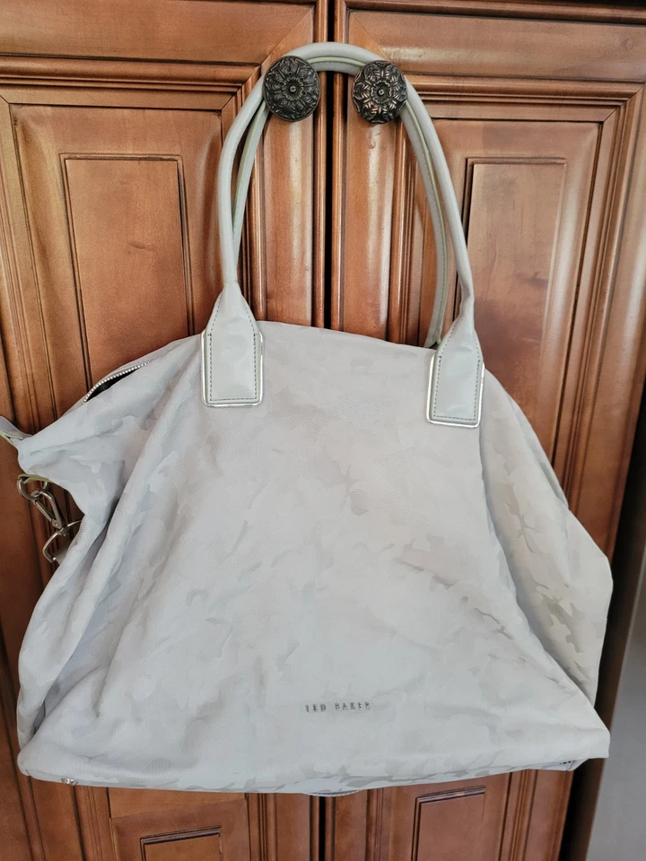 Ted Bakers Camo Refective Large Nylon Tote Grey-Silver - Image 1 of 4