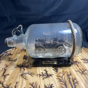 Raro Renault 1906 interior jarra de vidrio transparente “medio galón” con corcho - Imagen 1 de 9