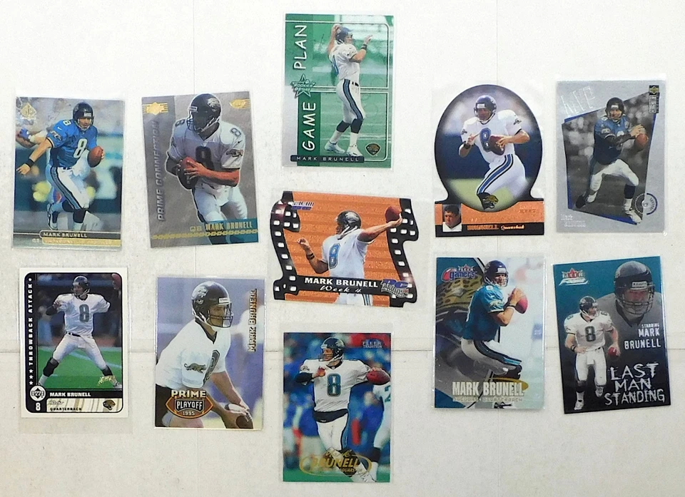 Mark Brunell Foil NFL Football Card Lot 11 Mixed 1995-2000 Fleer Upper Deck SB - Image 1 of 1