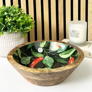 Ciotola decorativa CHILLI servizio piatti frutta chiavi cristalli caffè tavolo da pranzo regalo - Foto 1 di 8