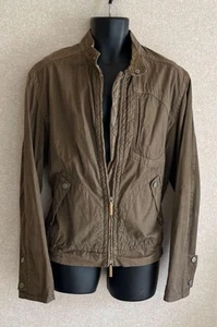 Ermenegildo Zegna Men Cotton Leather Jacket Size L Limited Edition VHTF Rare Des - Picture 1 of 4