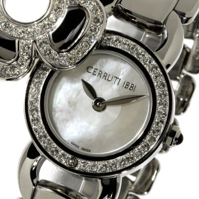 CERRUTI 1881 LADIES FIORE SWISS QUARTZ WATCH NEW MOP SWAROVSKI SS CT68262X403021 - Image 1 of 4