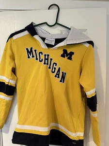 Champion Michigan Wolverines Hockey Hoodie Sweatshirt YL 10-12 - Picture 1 of 6