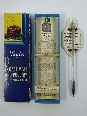 Vintage Taylor Roast Meat And Poultry Thermometer Rochester, NY - Image 1 of 4
