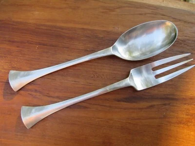 Tenedor y cuchara para servir DANSK THISTLE acero inoxidable 10" IHQ Jens Quistgaard JAPÓN MCM Foto 1 de 4