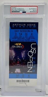 NOVAK DJOKOVIC SIGNED 2015 US OPEN FINALS TICKET STUB TENNIS AUTO PSA/DNA - Image 1 of 2