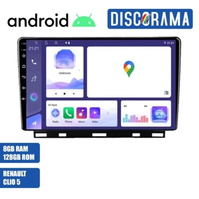 AUTORADIO ANDROID 8/128GB RENAULT CLIO 5 2019-2021 STEREO AUTO TOUCH WIFI NAVI - Immagine 1 di 4