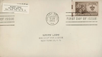 US 995 Boy Scouts Hotel Essex FDC - Image 1 of 2