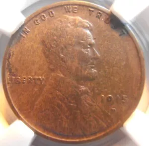 1915 D Lincoln Cent, NGC Certified F15 (15DN19) - Picture 1 of 5