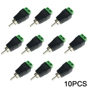10 Stück Lautsprecherkabel zum Audio-Cinch-Stecker Adapterbuchse Stecker χσ O3G3 - Bild 1 von 8