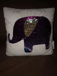 Decirative White Pillow With An Elephant - Picture 1 of 6