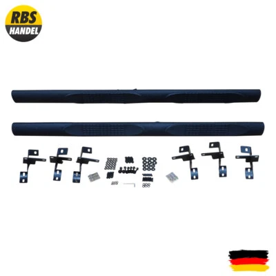 Kit de tubes de protection latéraux en acier noir Jeep JK Wrangler 2007+ RT26060 - Photo 1/4